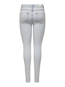 ONLY Skinny Fit Hohe Taille Jeans -Light Blue Denim - 15243175