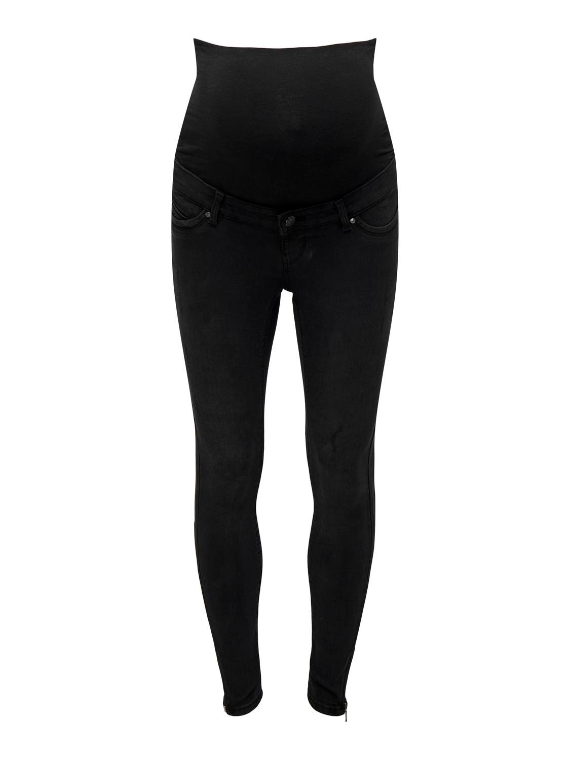 ONLY Mama OLMKendell ankle Skinny fit jeans -Washed Black - 15243182
