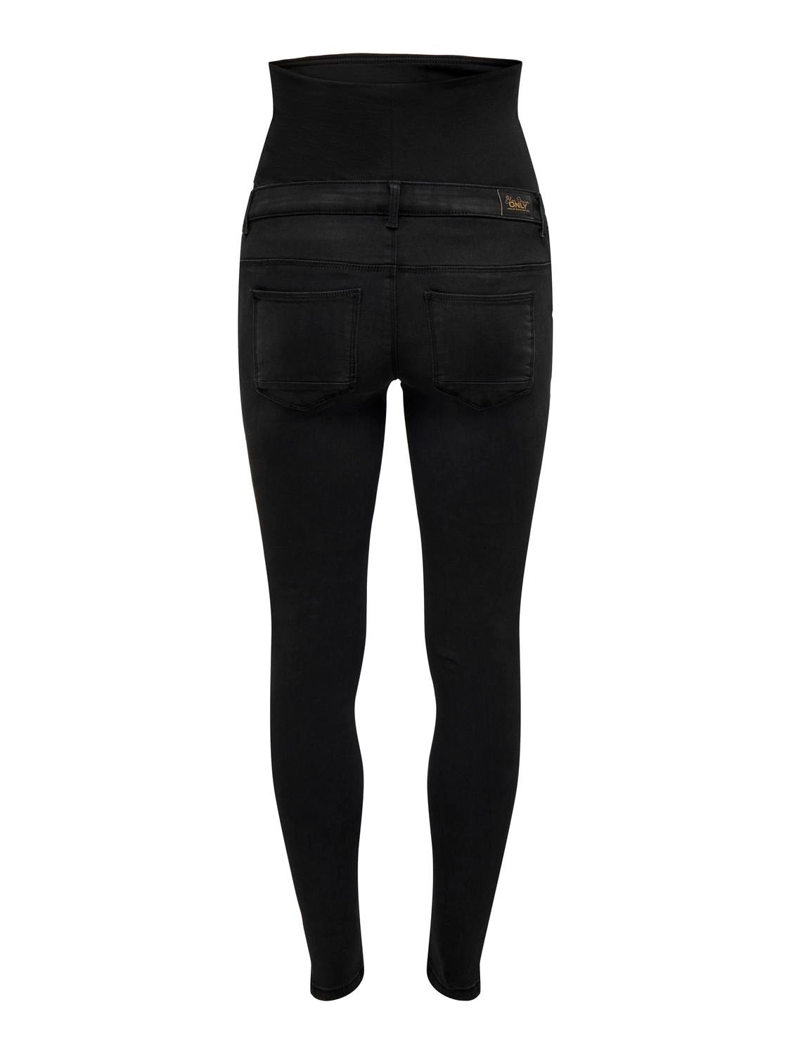 ONLY Mama OLMKendell ankle Skinny fit jeans -Washed Black - 15243182