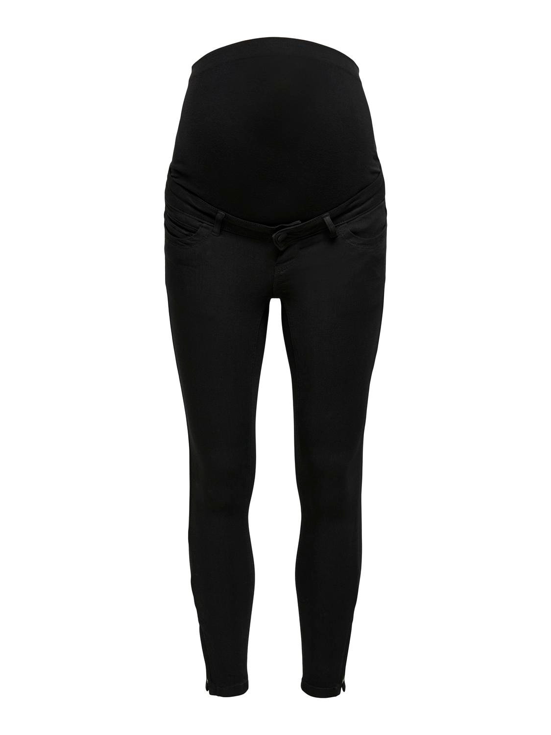 ONLY Skinny Fit Regular waist Zip detail at leg opening Jeans -Black - 15243185
