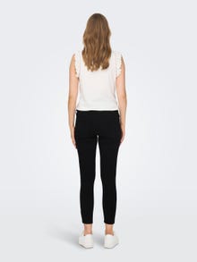 ONLY Skinny Fit Mittlere Taille Reißverschluss am Beinabschluss Jeans -Black - 15243185