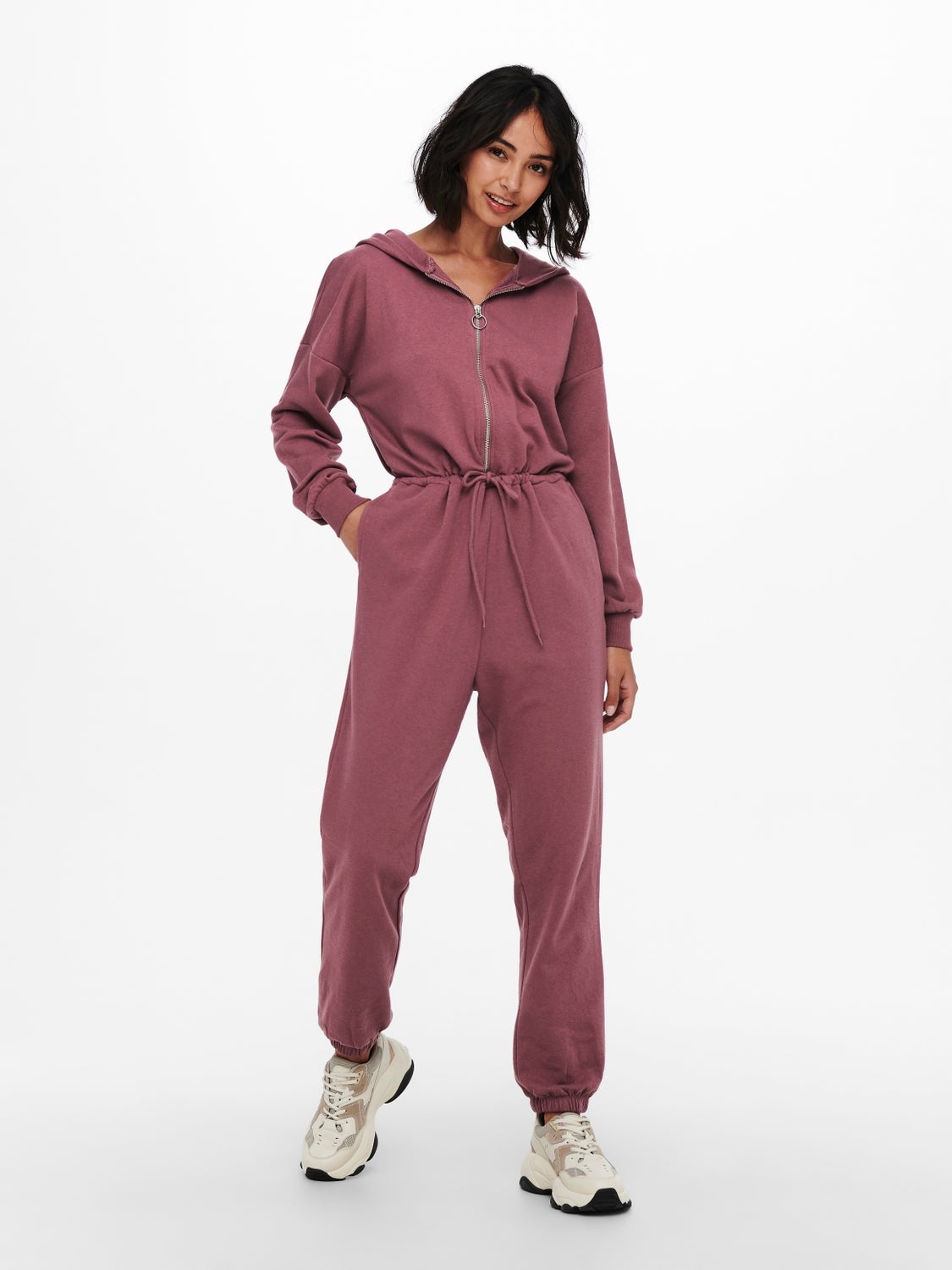 Only Sweatshirt Jumpsuit - Women - Pink - Size L