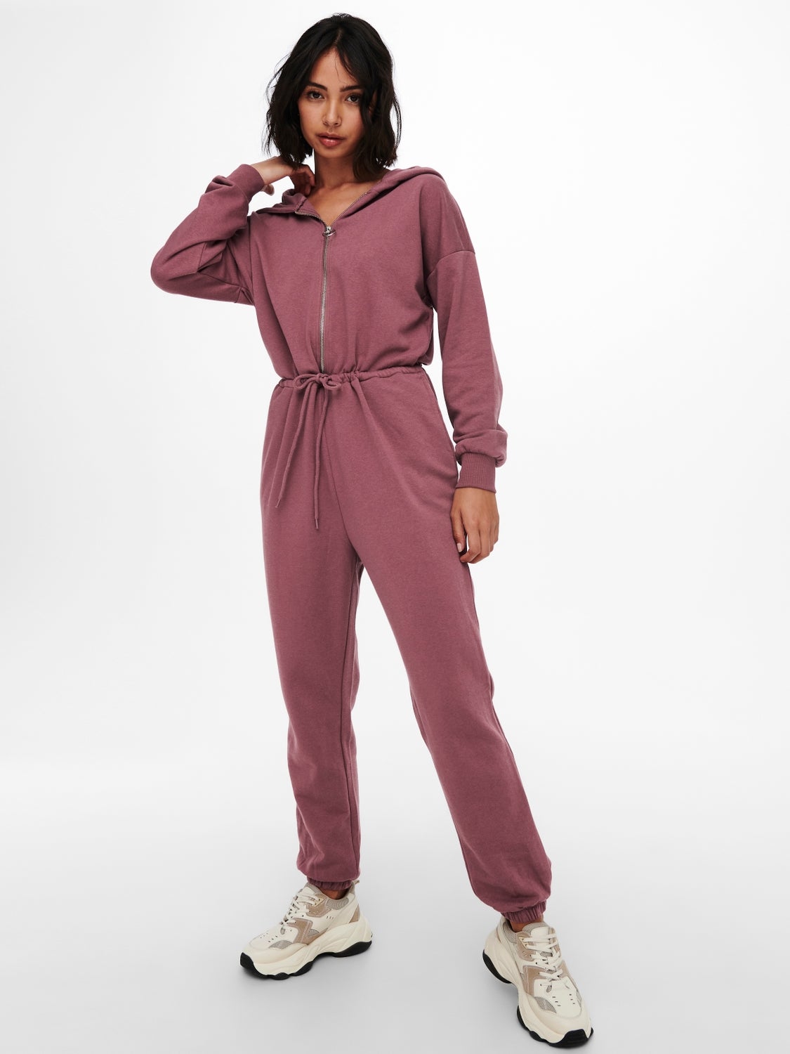 hooded sweatshirt jumpsuit