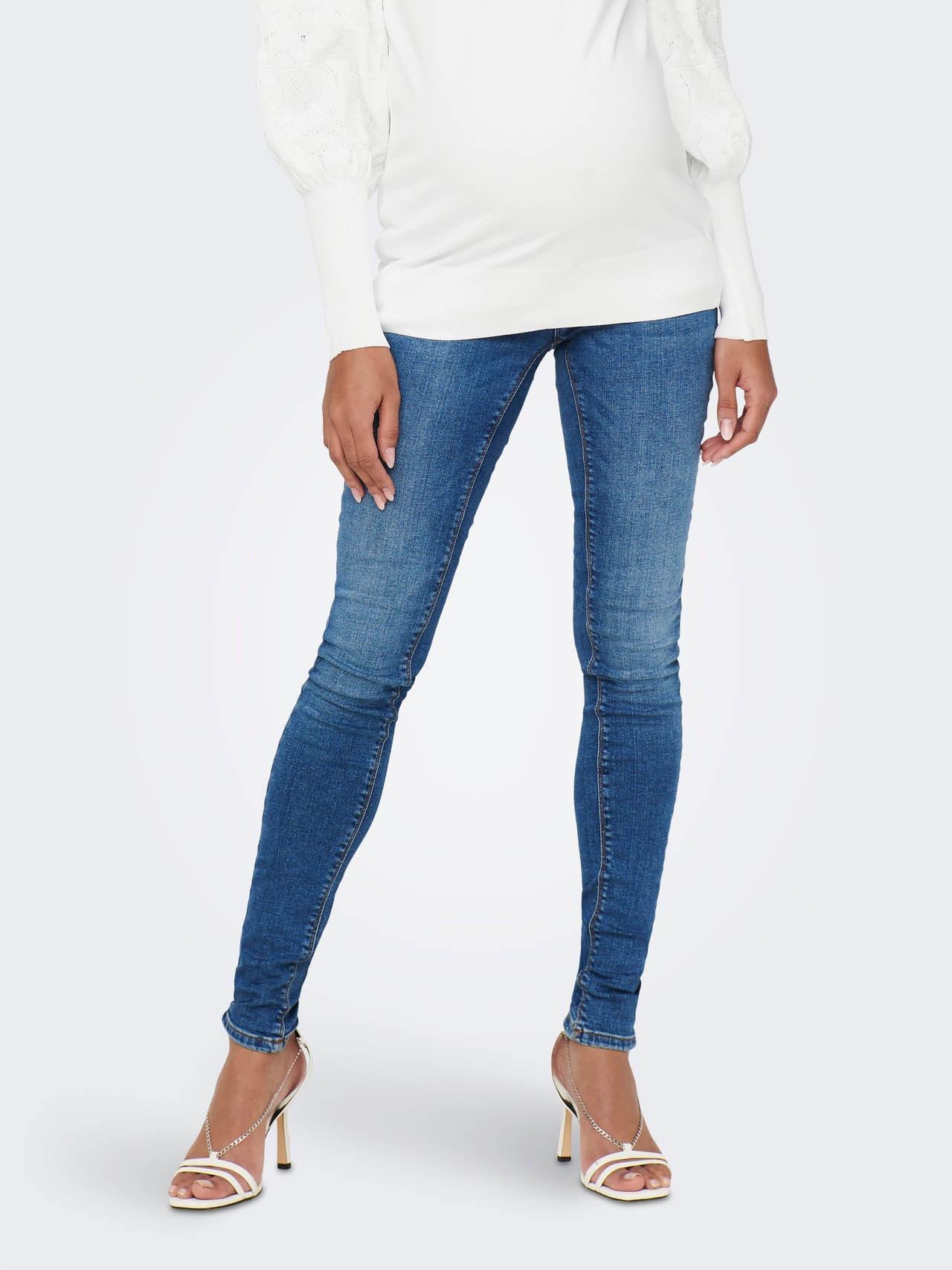 ONLY Jeans Skinny Fit Taille haute -Medium Blue Denim - 15243718