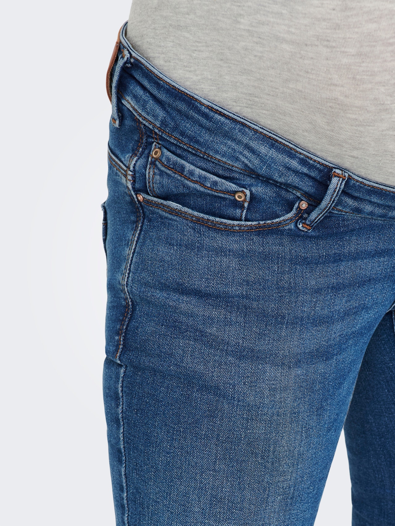 ONLY Skinny Fit High waist Jeans -Medium Blue Denim - 15243718