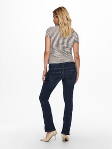 ONLY Jeans Flared Fit Taille haute -Dark Blue Denim - 15243720