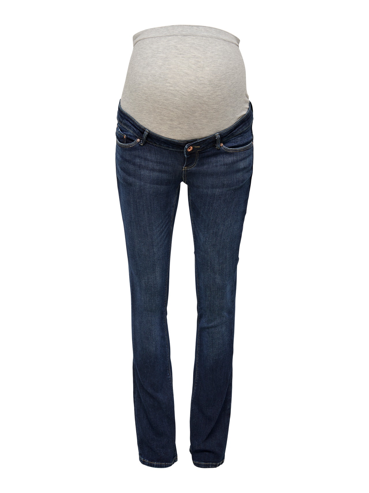 ONLY Flared fit High waist Jeans -Dark Blue Denim - 15243720