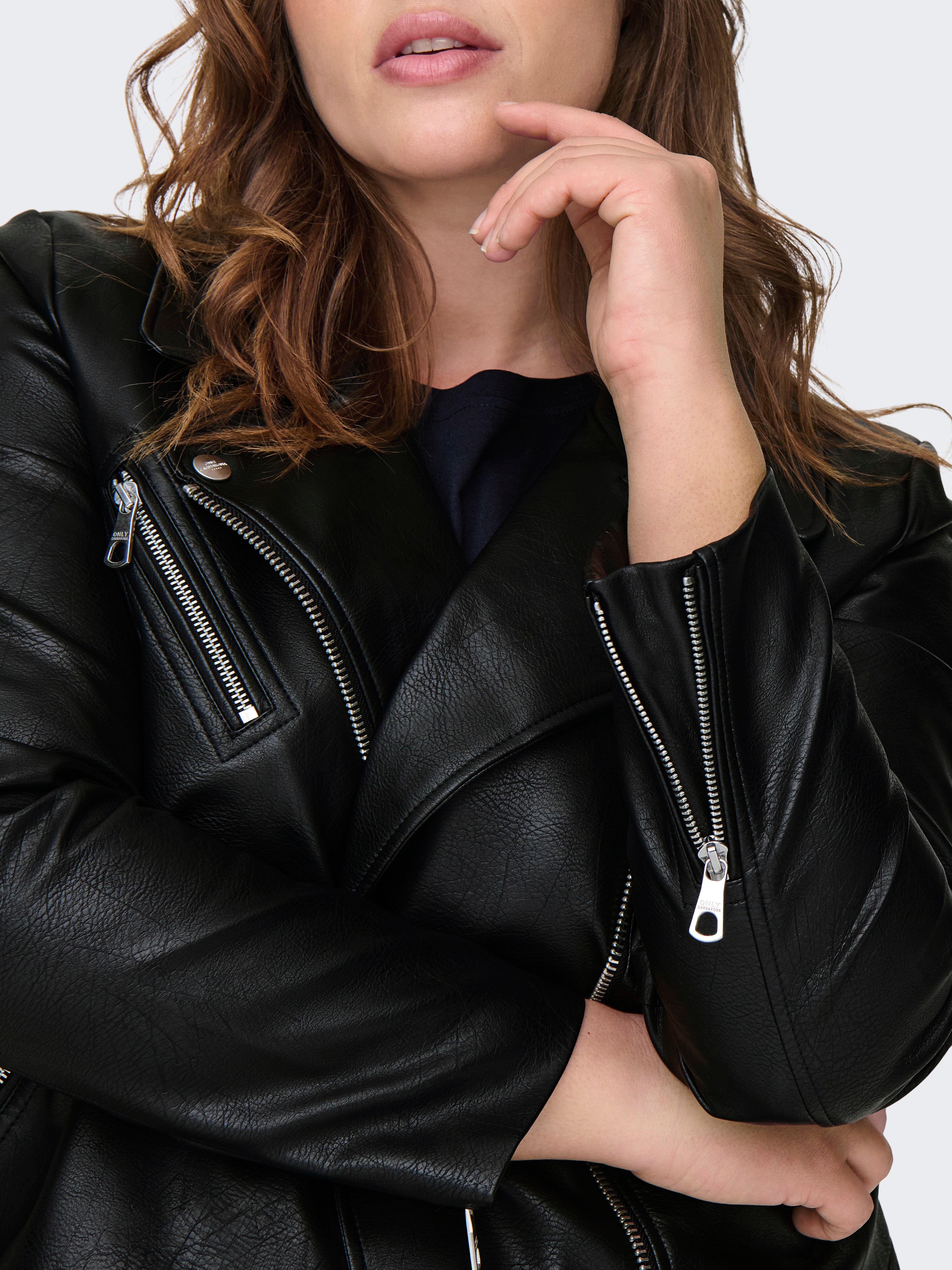 CARVERA Synthetic leather jacket Black ONLY®