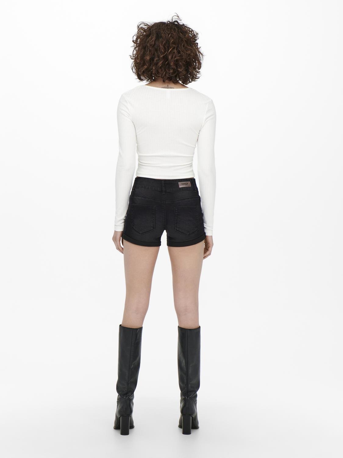ONLY Regular waist Shorts -Black - 15243798