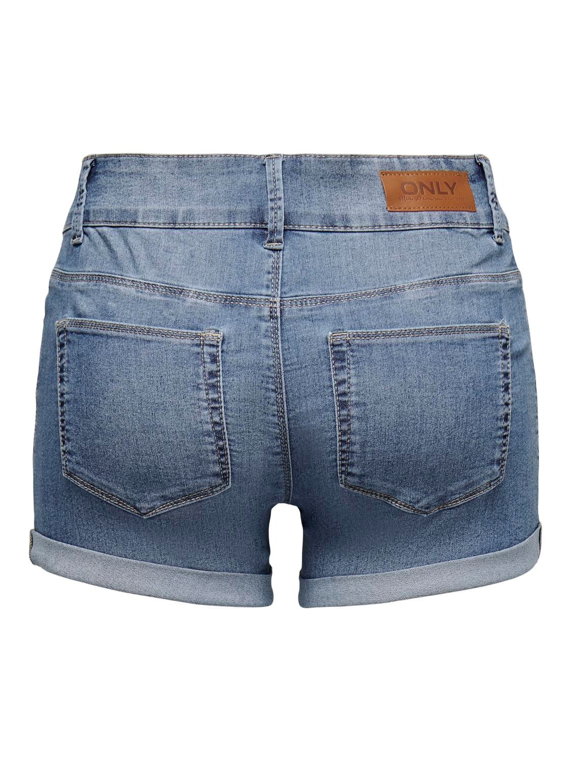 ONLY Regular waist Shorts -Light Blue Denim - 15243798