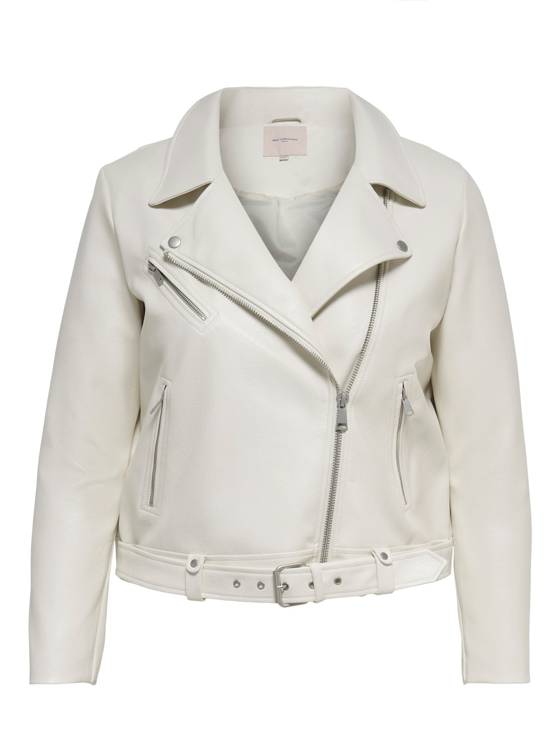 river island white leather jacket
