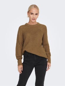 ONLY Ballonärmel Strickpullover -Toasted Coconut - 15243903