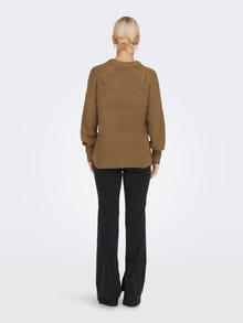 ONLY Ballonärmel Strickpullover -Toasted Coconut - 15243903