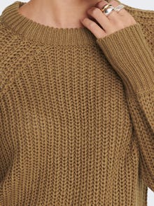 ONLY Ballonärmel Strickpullover -Toasted Coconut - 15243903