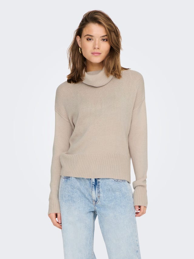 ONLY High neck Knitted Pullover - 15243909
