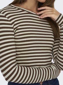 ONLY Striped Long Sleeves Top -Whitecap Gray - 15244118