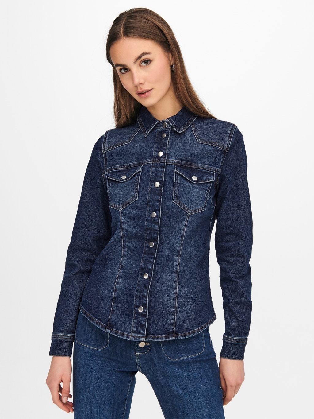 Fitted Denim shirt with 20 discount! ONLY®