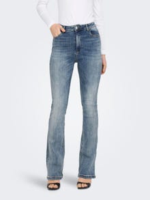 ONLY Flared Fit High waist Jeans -Medium Blue Denim - 15244147