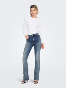 ONLY Flared Fit High waist Jeans -Medium Blue Denim - 15244147