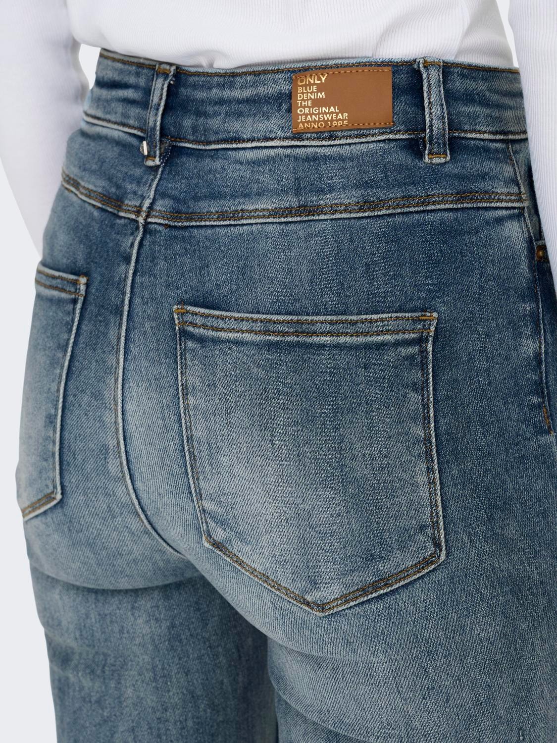 ONLY ONLMila high-waist Flared Jeans -Medium Blue Denim - 15244147
