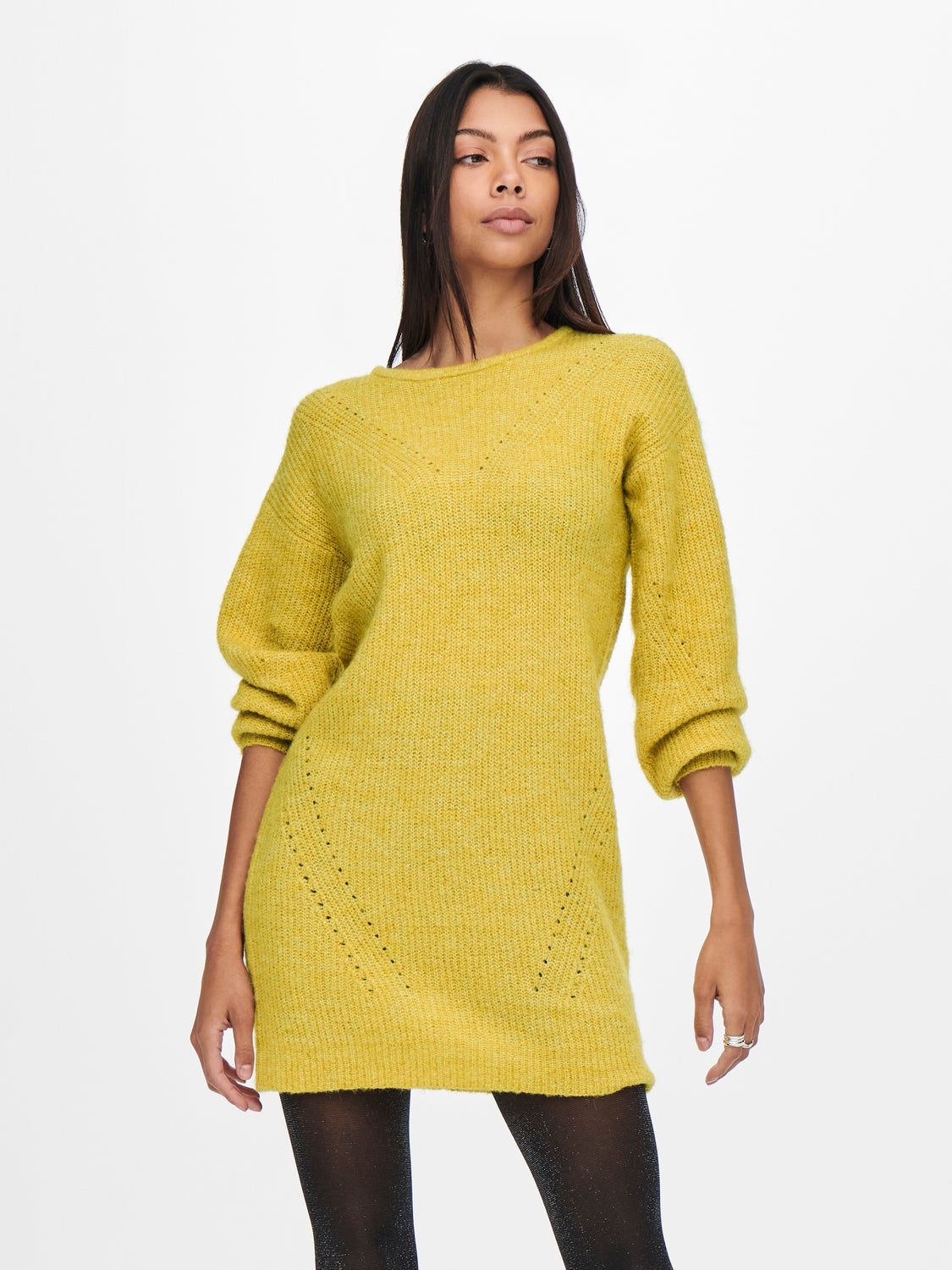 Solid colored Knitted Dress with 35 