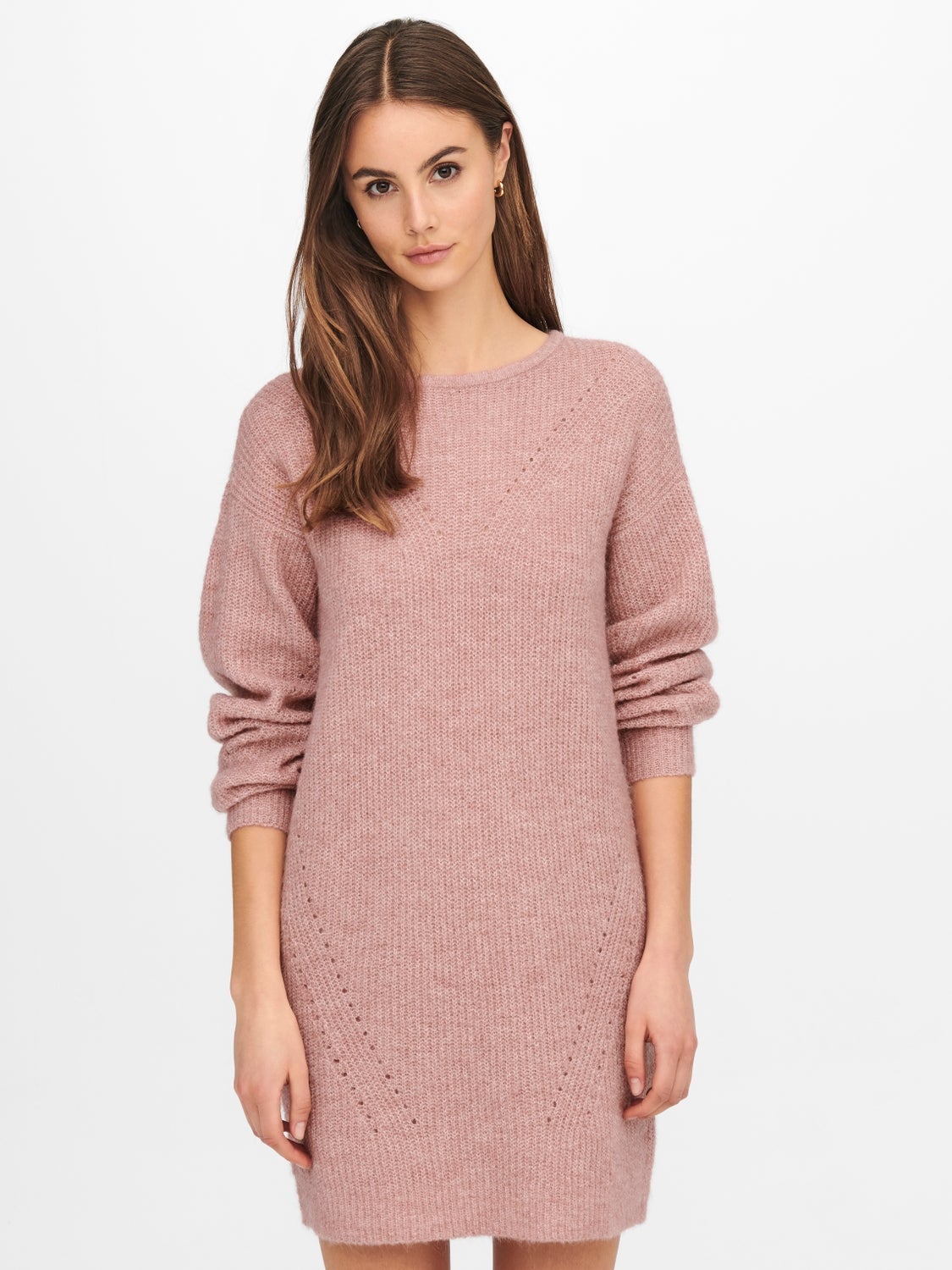 Solid colored Knitted Dress with 35 