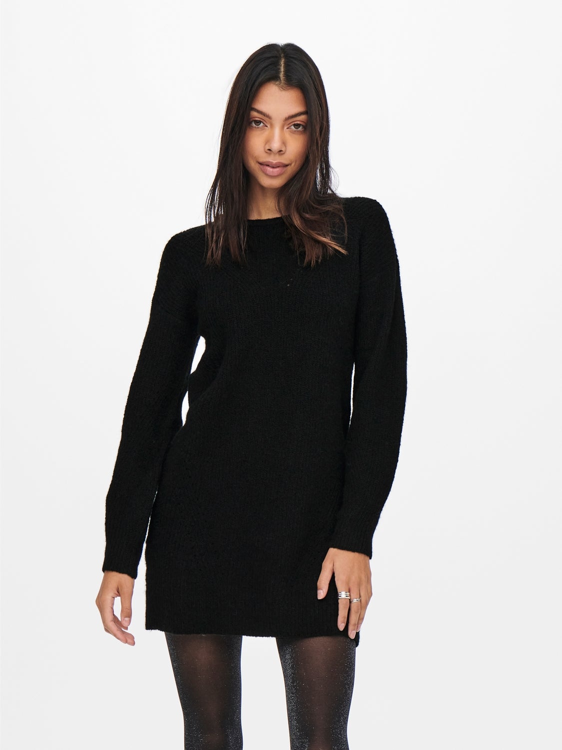 Solid colored Knitted Dress with 35 