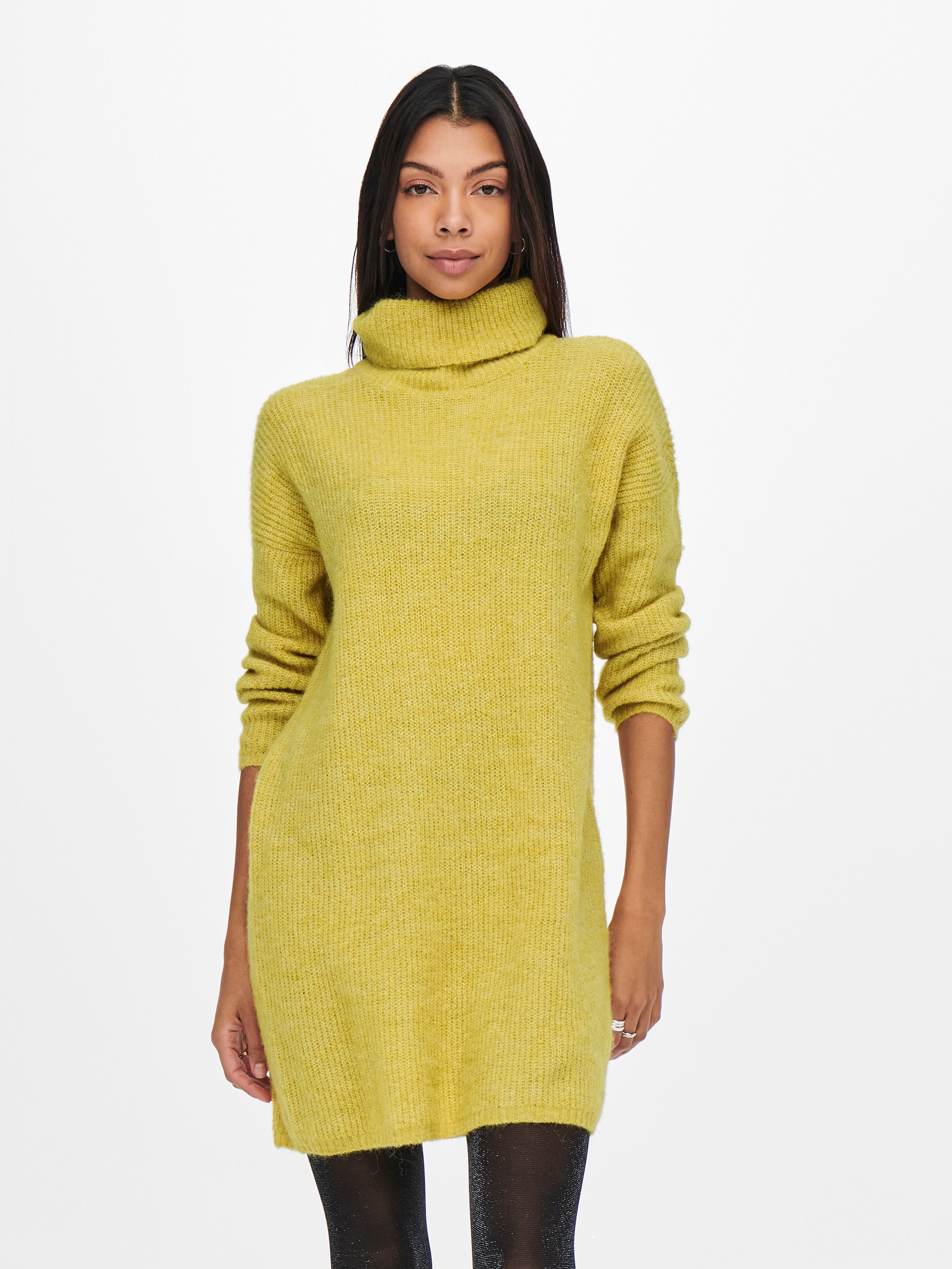 Roll neck Knitted Dress with 50 