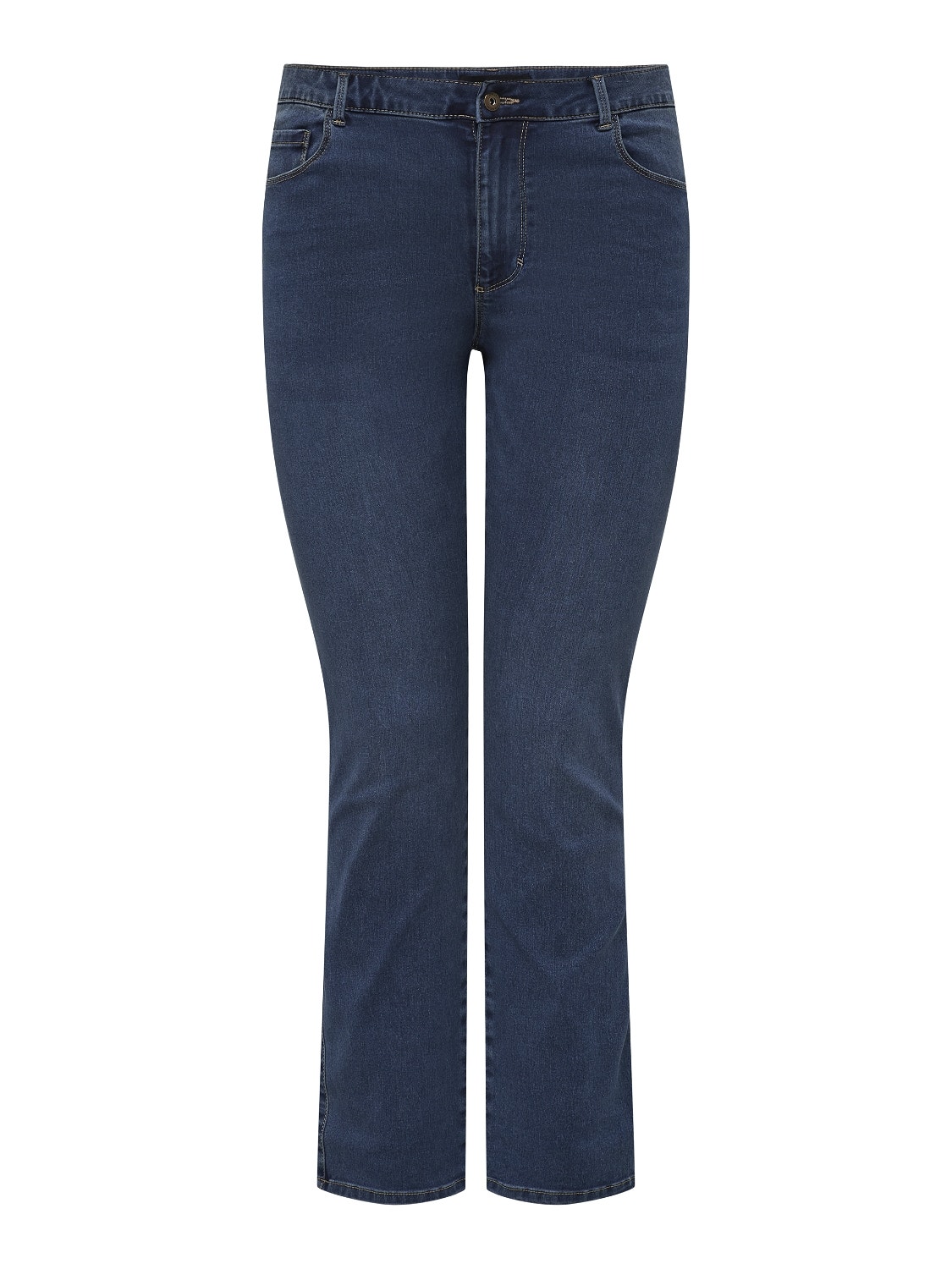 ONLY Jeans Straight Fit Taille haute -Medium Blue Denim - 15244180