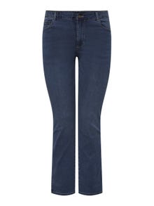 ONLY Jeans Straight Fit Taille haute -Medium Blue Denim - 15244180