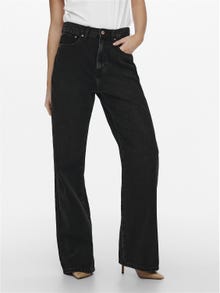 ONLY Jeans Wide Leg Fit Taille haute -Black Denim - 15244217