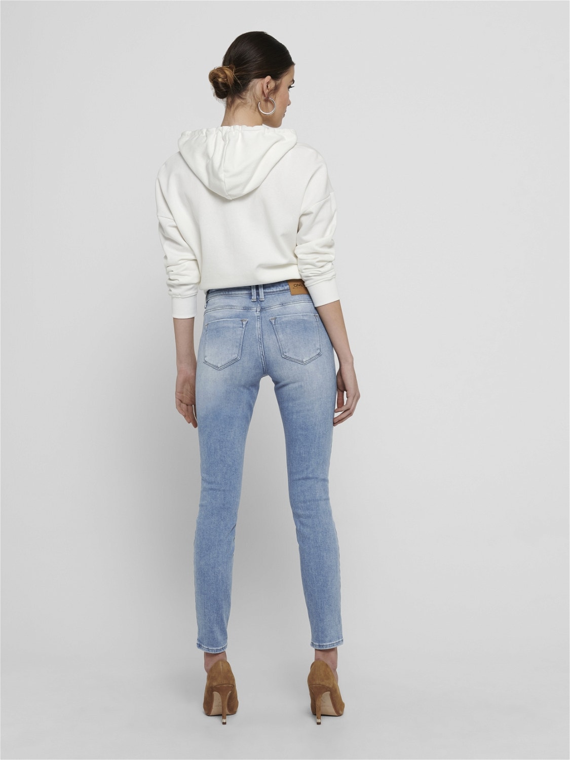 ONLY Jeans Skinny Fit Taille moyenne -Light Blue Denim - 15244222