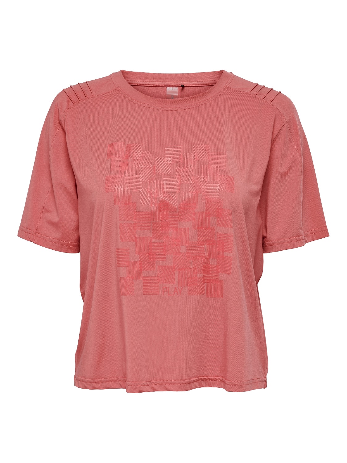 ONLY Oversize Fit O-Neck T-Shirt -Spiced Coral - 15244332