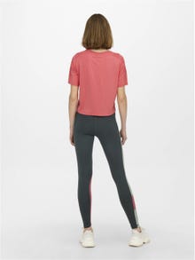 ONLY Kort Tränings-T-shirt -Spiced Coral - 15244332