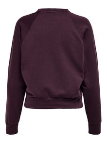 ONLY Chest print Sweatshirt -Winetasting - 15244345