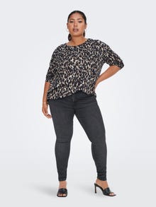 ONLY Curvy Print Oberteil -Taupe Gray - 15244420