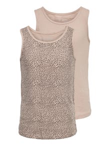 ONLY 2-pack Tank top -Mahogany Rose - 15244549