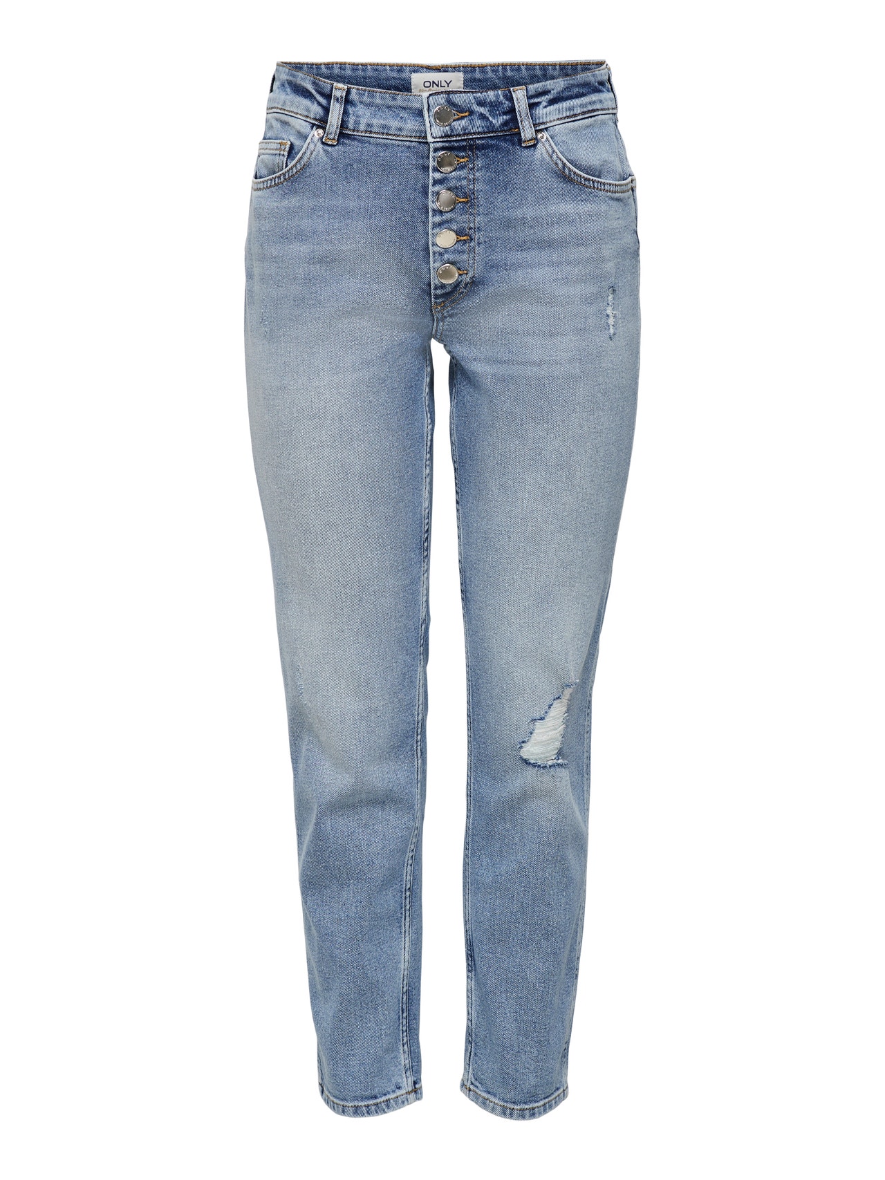 ONLY ONLBOBBY Mittlere Taille Skinny Fit Jeans -Light Blue Denim - 15244590