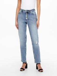 ONLY ONLBOBBY Mittlere Taille Skinny Fit Jeans -Light Blue Denim - 15244590