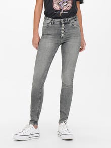ONLY Liibuv lõige Keskmine vöökoht Teksad -Light Grey Denim - 15244608