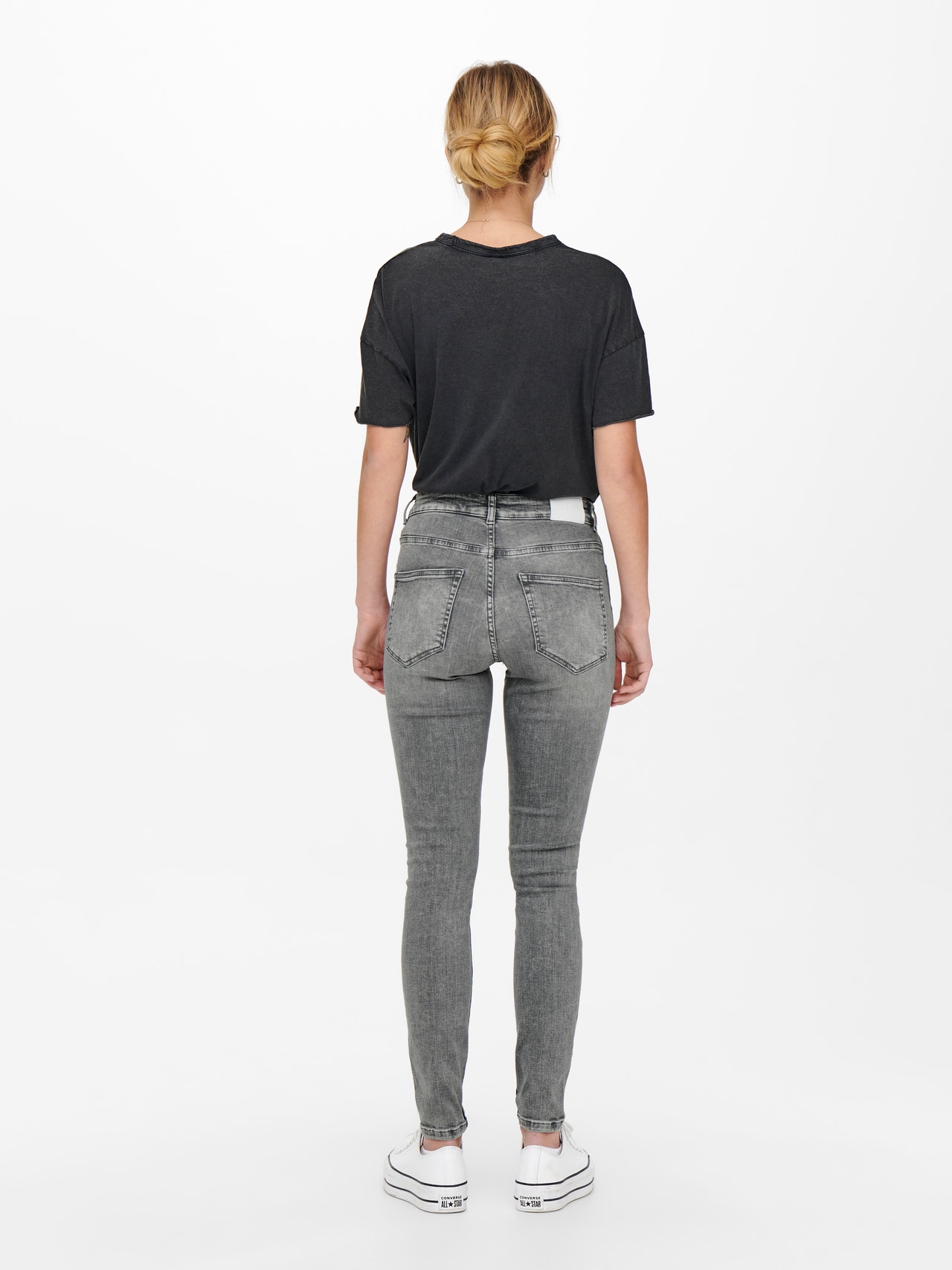 ONLY Skinny Fit Mid waist Jeans -Light Grey Denim - 15244608