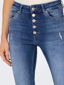 ONLY Skinny fit Mid waist Versleten zoom Jeans -Medium Blue Denim - 15244617