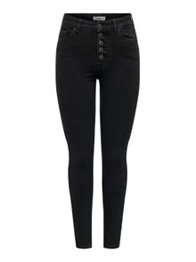 ONLY Skinny Fit Mittlere Taille Jeans -Black - 15244620