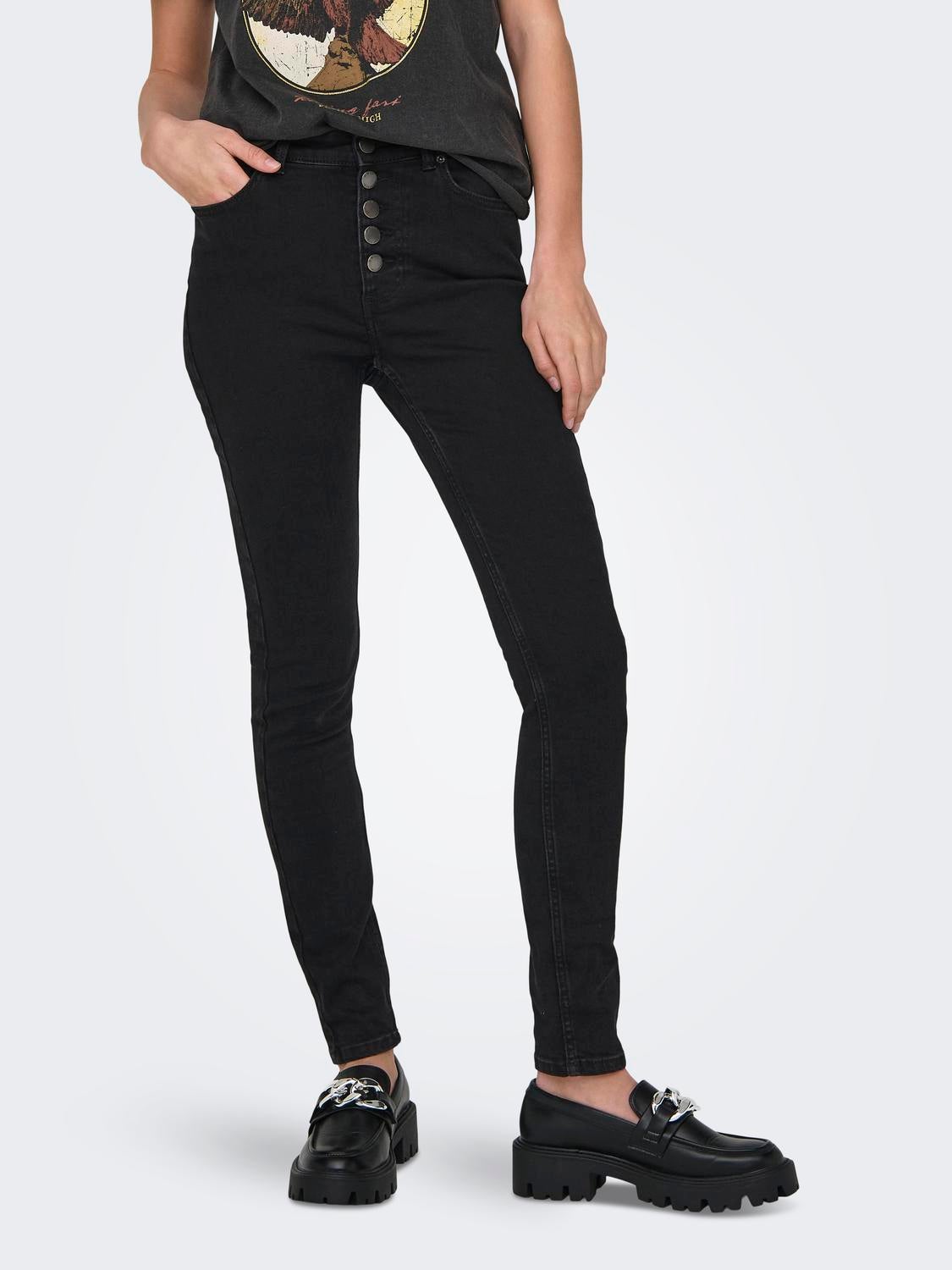 Onlbobby Mittlere Taille Skinny Fit Jeans