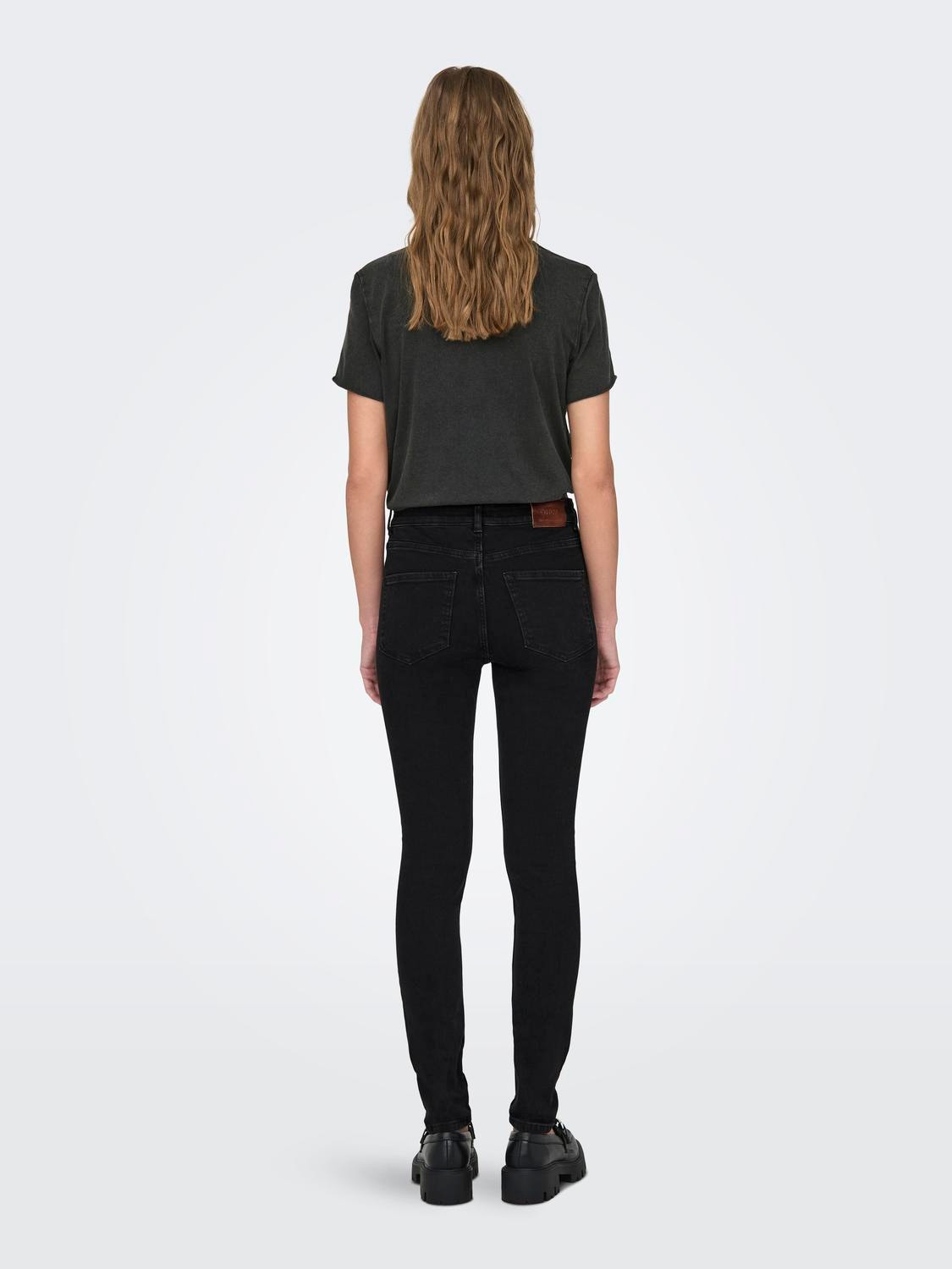 ONLY Jeans Skinny Fit Taille moyenne -Black - 15244620