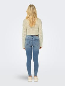 ONLY ONLBOBBY LIFE MID WAIST SKINNY  ANKLE ZIP Jeans -Light Blue Denim - 15244626
