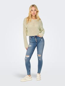 ONLY Jeans Skinny Fit Taille moyenne -Light Blue Denim - 15244626