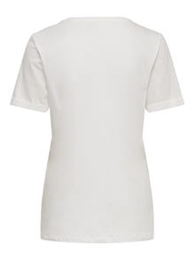 ONLY Regular Fit Round Neck T-Shirt -Cloud Dancer - 15244714
