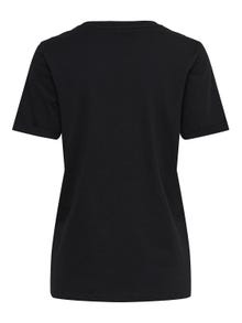 ONLY T-shirts Regular Fit Col rond -Black - 15244714