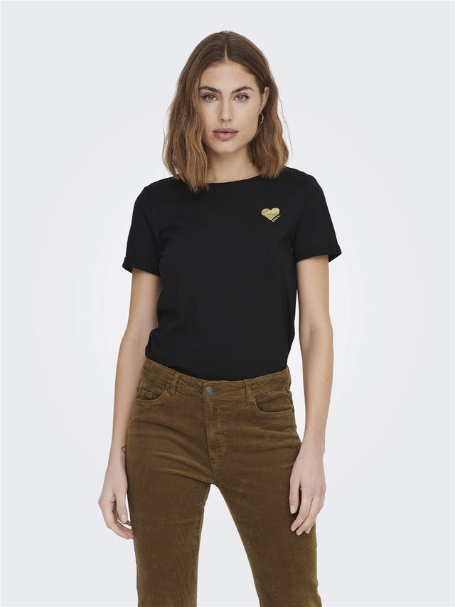 ONLY Regular Fit Round Neck T-Shirt - 15244714